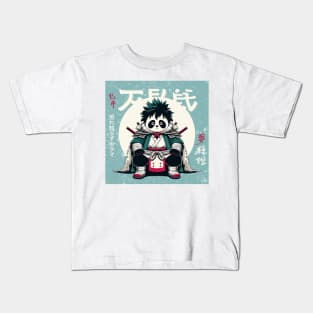 Samurai Panda Bear - Funny Japanese T-Shirt Design Kids T-Shirt